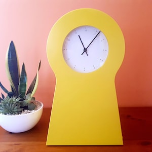 IKEA PS 1995 Keyhole Clock Large Yellow Table or Wall Cabinet
