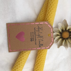 Natural/Rolled/100% Beeswax Candles/Taper/Honey Scent/Honeycomb/Great Gift/Hand Rolled/Pure Beeswax/Home Deco image 10