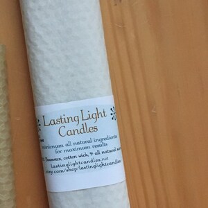 Natural/Rolled/100% Beeswax Candles/Taper/Honey Scent/Honeycomb/Great Gift/Hand Rolled/Pure Beeswax/Home Deco image 6