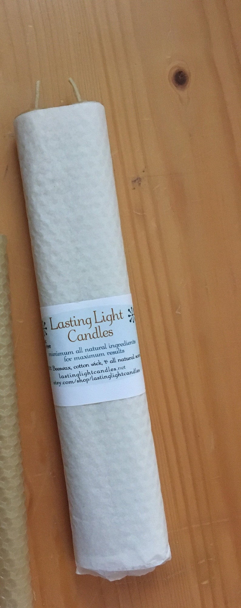 Natural/Rolled/100% Beeswax Candles/Taper/Honey Scent/Honeycomb/Great Gift/Hand Rolled/Pure Beeswax/Home Deco image 6