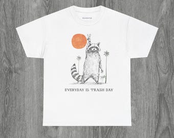 Funny Raccoon Graphic Tee, Humorous Animal Shirt