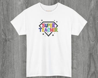 Camiseta unisex divertida de Supermaestro, regalo de agradecimiento para profesores