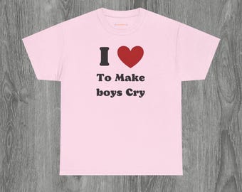 Camiseta unisex con el lema "Me encanta hacer llorar a los niños". Divertida camiseta con el gráfico Y2K.