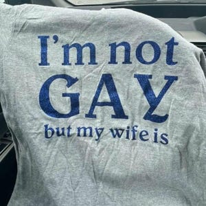 I&#39;m Not Gay But My Wife Is Funny Meme Tshirt, Genz Funny Meme Shirt, Paris Hilton Shirt, Weird Core Aesthetic Shirt, Cursed Tshirts