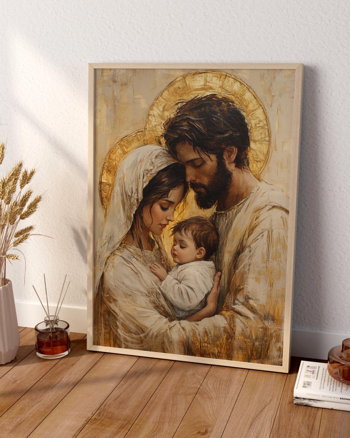 Holy Family Art Print: Nativity Scene, Christian Home Decor (digital ...