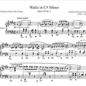 Waltz in C♯ Minor - Chopin Op. 64 No. 2 | Piano Sheet Music | PDF