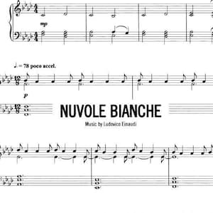 Ludovico Einaudi - Nuvole Bianche Piano Sheet Music | PDF Download