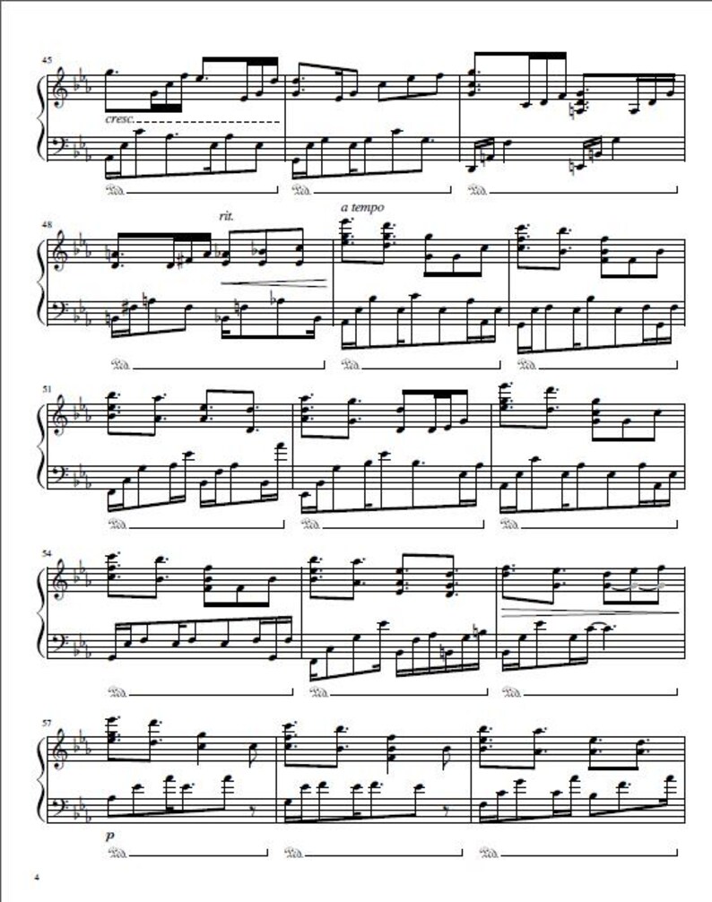 Sunset Bird - Yiruma Piano Sheet Music - Printable PDF - Etsy