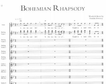 Queen - Bohemian Rhapsody Piano & Vocal Sheet Music PDF