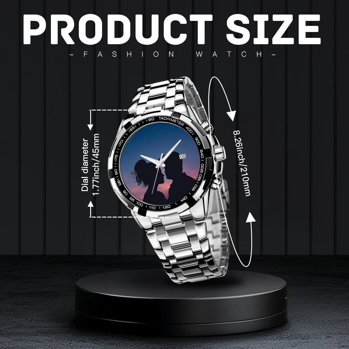 Personalized Image Watch – Custom Photo Wristwatch Gift for Men & Women ...