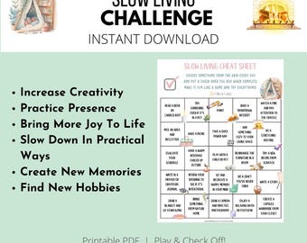 Slow Living Challenge: 25-Day Printable Guide for Moms (PDF)