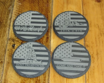 Patriotic Slate Coasters
