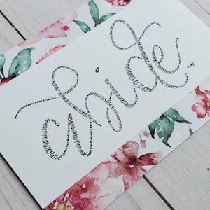 Abide Handwritten Word Art | John 15:1-8 | 5x7 Reproduction Piece | Unframed