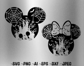 Mickeyy and minniee halloween 2023 svg files for cricut, Halloween svg, Halloween Bats SVG, Fall SVG, Mickeyy Pumpkin SVG, Trick or Treat !!