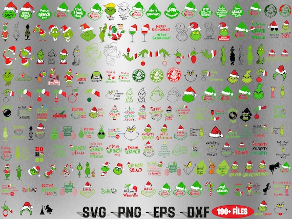 The Grinch Svg Bundle | 190+ Unique Design | Grinch Christmas Svg, Grinch Clipart Files, Cricut & Silhouette Digital File | Instant Download