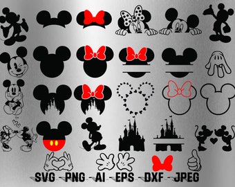 Maus Vektor SVG Bundle, Clipart, eps, png, ai, pdf, Geschichtete digitale Datei SVG für Schneidemaschinen Vektor Sofortdownload !!