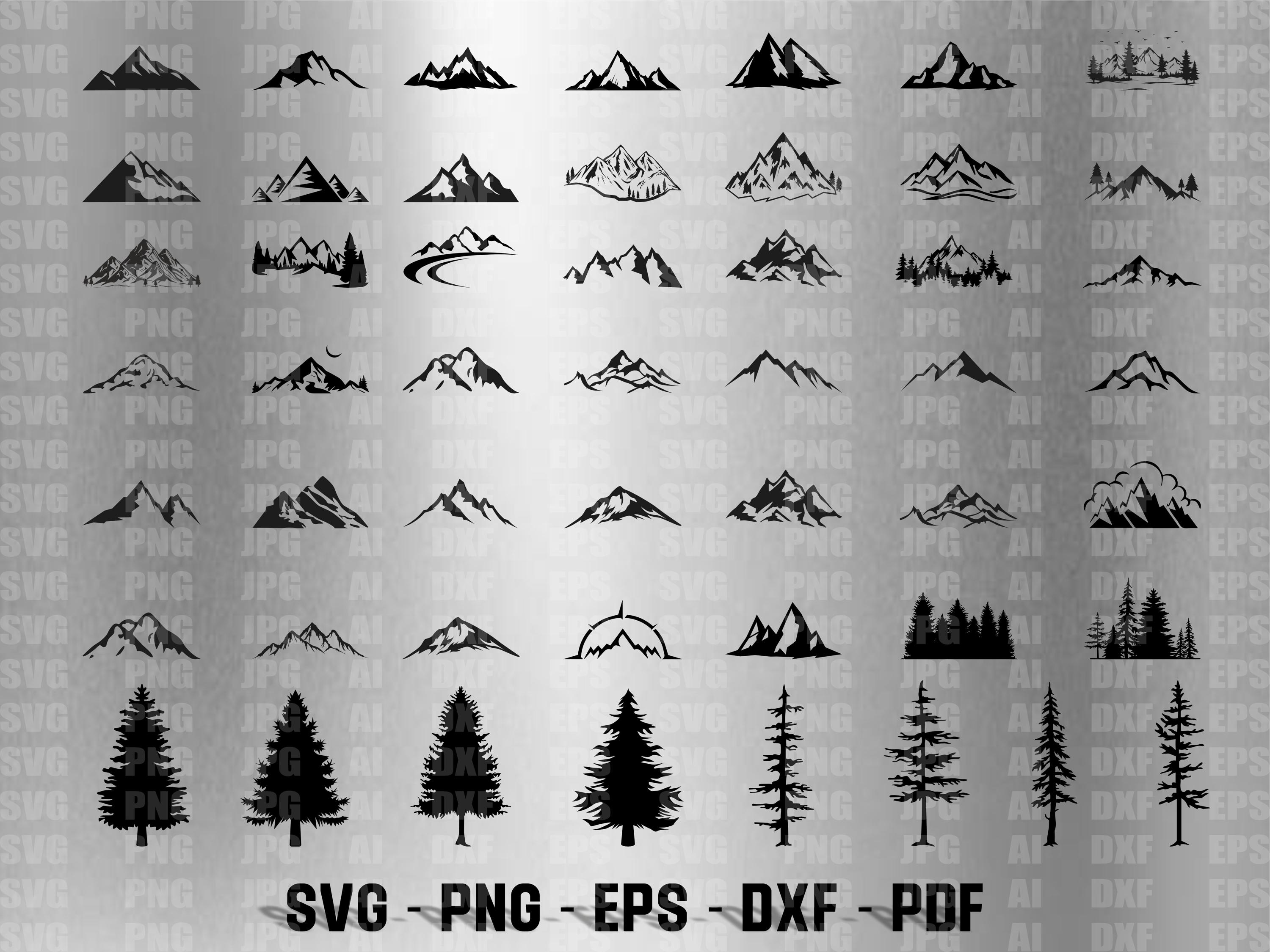 Berg silhouette - Etsy België, image size:3000x2250