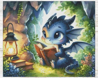 Baby Dragon Cross Stitch Pattern: Instant Download (PDF, XSD File) Pattern Keeper