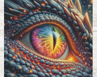 Cosmic Dragon Eye Cross Stitch Pattern: Instant Download (PDF, XSD File) Pattern Keeper