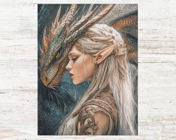 Guardian Dragon Cross Stitch Pattern: Instant Download (PDF, XSD File) Pattern Keeper