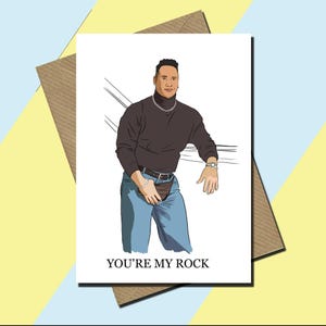 You're my Rock Biglietto d'auguri / The Rock / Dwayne Johnson - Tutte le occasioni / Biglietto di compleanno - Biglietto divertente - Biglietto di auguri - Biglietto divertente