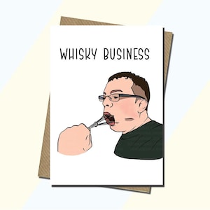 Come Dine With Me Card - Whisky Business - Cartão Whisk Meme - DJ Kev - Cartão de aniversário - Todas as ocasiões - Cartão do Reino Unido