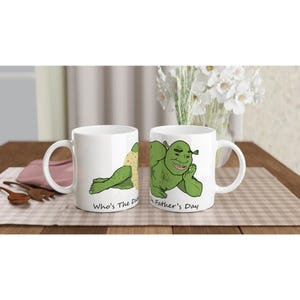 Vaderdag op volledige grootte door Shrek geïnspireerde keramische mok - Leuk cadeau - Liefdescadeau - Vaders / vaders / Pops / Papa / Appa
