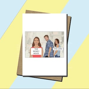 Meme Card - Fidanzato distratto - Meme e Vines - Card Meme - Compleanno - Tutte le occasioni