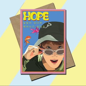 Carte BTS Hope World - Fan Art - carte J Hope - Daydream - BTS - carte toutes occasions