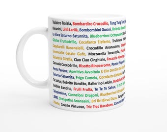 Italian Brainrot Inspired Mug -  Brainrot Meme, TikTok - Kids - Trending - Game Ceramic Mug