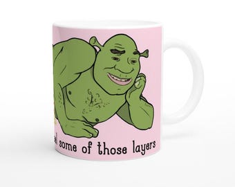 "Die ""Shrek inspirierte rosa Liebe"" Tasse - Großartiges Geschenk - Für Ihn, Für Sie."