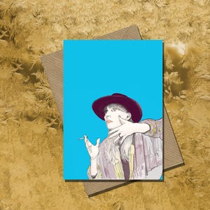 Joni Mitchell - Cartão de ícone feminista desenhado à mão - Cartão de felicitações ilustrado, cartão feito à mão - Todas as ocasiões - Fan Art