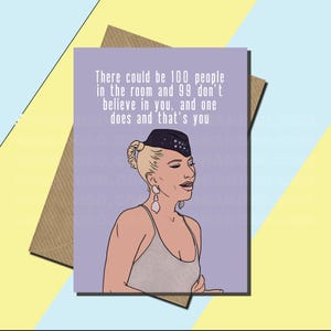 Lady Gaga Karte - Inspiration Karte - Girl Power Karte - BFF - für alle Anlässe