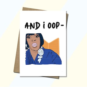And I Oop Card - Biglietto ispirato a Jasmine Masters, biglietto meme, biglietto ispirato a Ru Paul, biglietto Anna Ou, biglietto di compleanno, biglietto divertente, tutte le occasioni