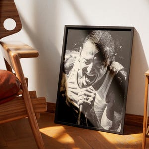 Chester Bennington Plakat | Linkin Park Kunstwerk, Band Merchandise & Fan Art für Musikliebhaber