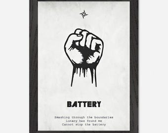 Battery Metallica Album Cover Poster, Thrash Metal Framed Wall Art, Rock Music Decor, Gift for Metal Fans & Birthdays