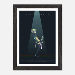 James Hetfield Metallica Poster | Thrash Metal Wall Art Decor | Framed Print for Music Fans & Music Lovers