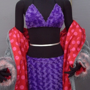 Furry Purple Mini Skirt - Bright Purple Furkini Mini-Skirt - Fur Bikini Mini-Skirt - Purple Fur Mini Skirt - Burning Man Costume Fur Skirt