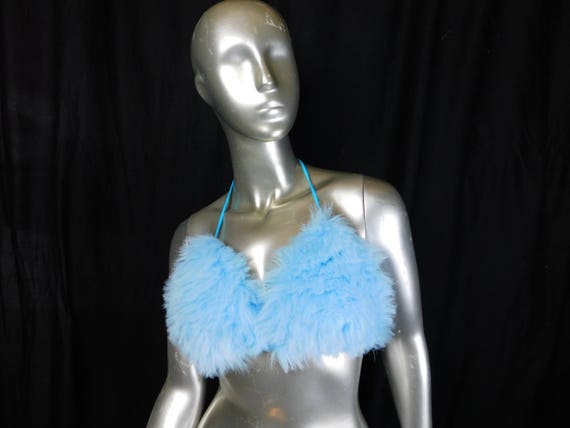 faux fur bikini top