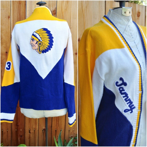 Vtg '93 LETTERMAN Chief / Preppy Rockabilly VARSI… - image 1