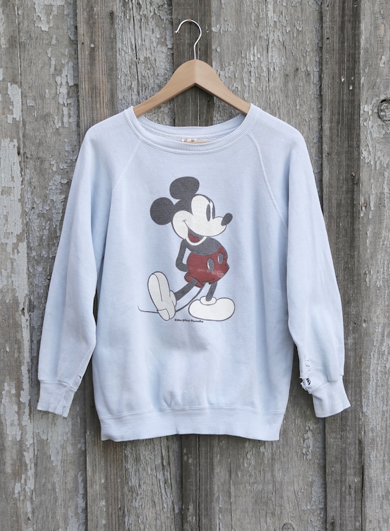 Vtg 60s 70s Mickey Mouse Sweatshirt / Disney / Wo… - image 2