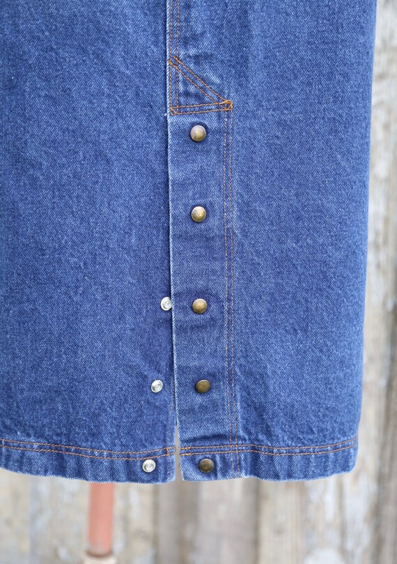 Vtg LEVIS Denim Jean Skirt / Midi Fitted Pencil /… - image 6