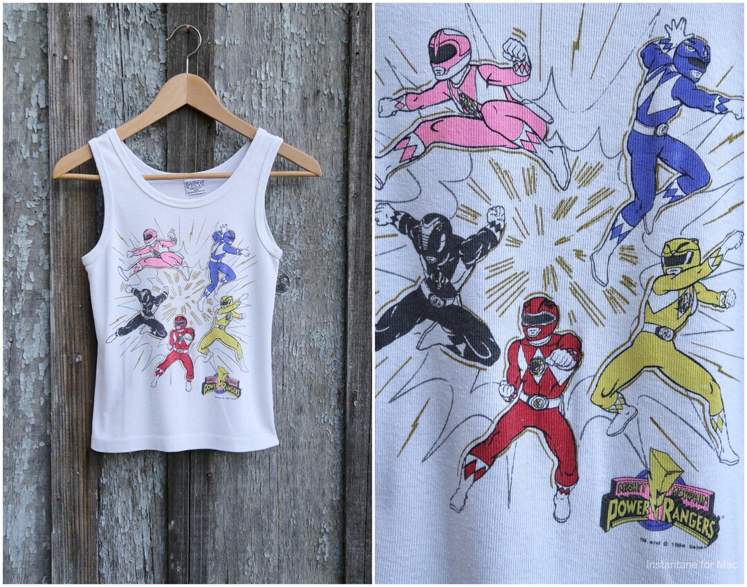 Vtg 90s POWER RANGERS Tank / Made Usa / Wide Strap / Fun Stuff Ny ...
