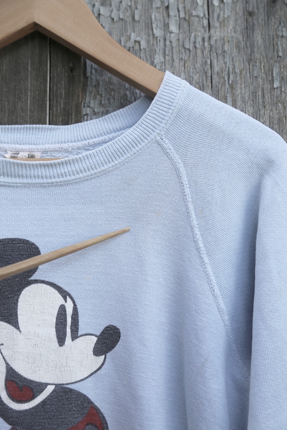 Vtg 60s 70s Mickey Mouse Sweatshirt / Disney / Wo… - image 5