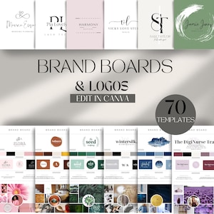 Luxury Branding Kit, Brand Board Logo, DIY Branding Kit, Business Branding Kit, DIY Logo Designs, Editable Canva Template