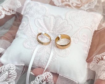 Ring Bearer Pillow: Wedding Ring Holder,  Gift for Bride