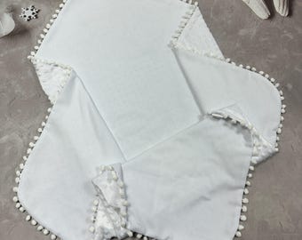 Christening Blanket: Newborn Custom Baptism Towel, Cotton Blanket, Baby Towels