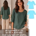 Linen Tunic Blouse Sewing Pattern Women's Minimalist Scoop Neck Top Digital PDF Pattern Sizes 0-22 A0, A4, US Letter | Easy Beginner Project product logo