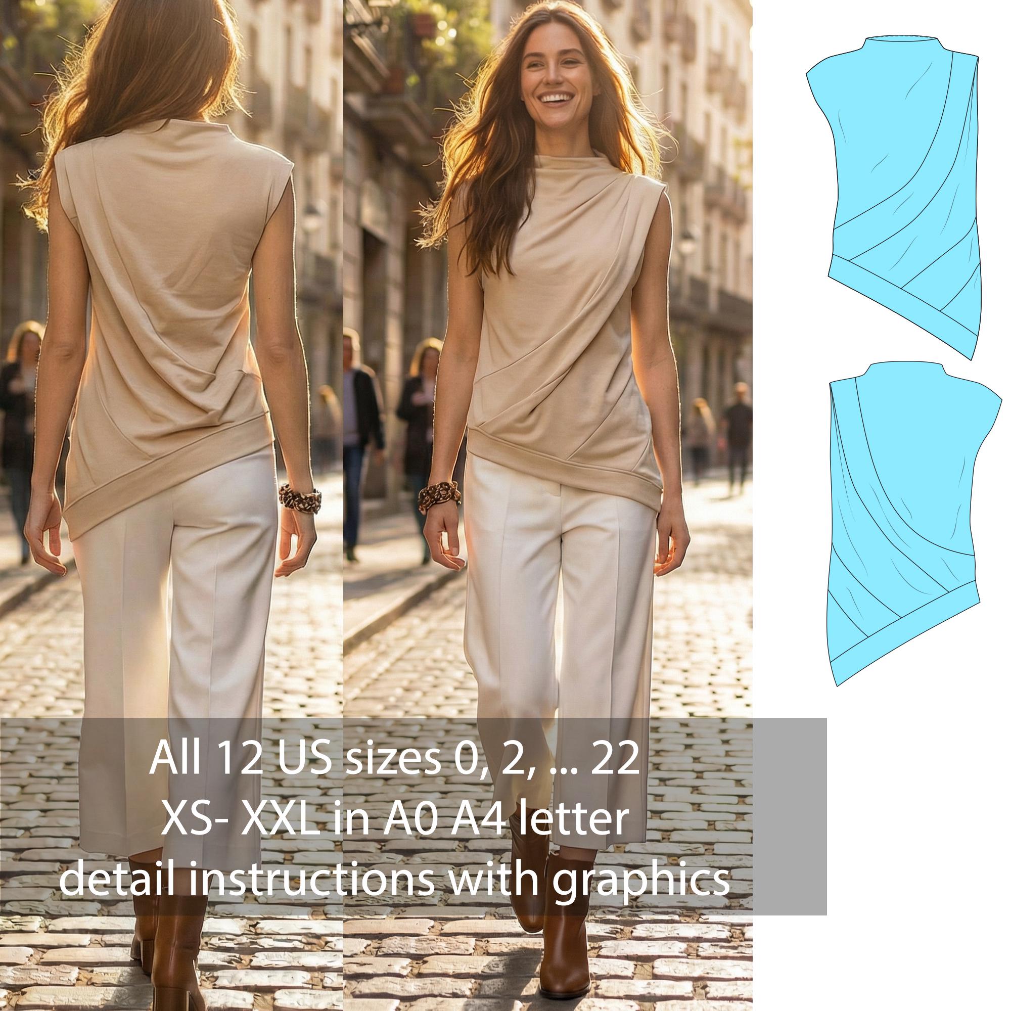 Asymmetrical Knit Top Pattern - Etsy Canada