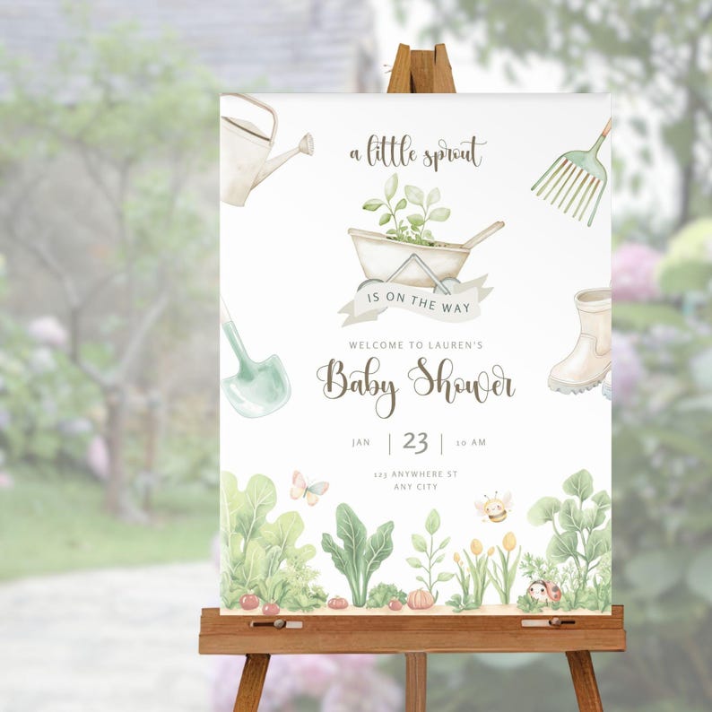 Süßes Baby-Banner Aus Jute – Little Sprout Deko Für Babyparty & Bauernmarkt